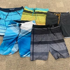 5 pairs of mens board shorts size 30